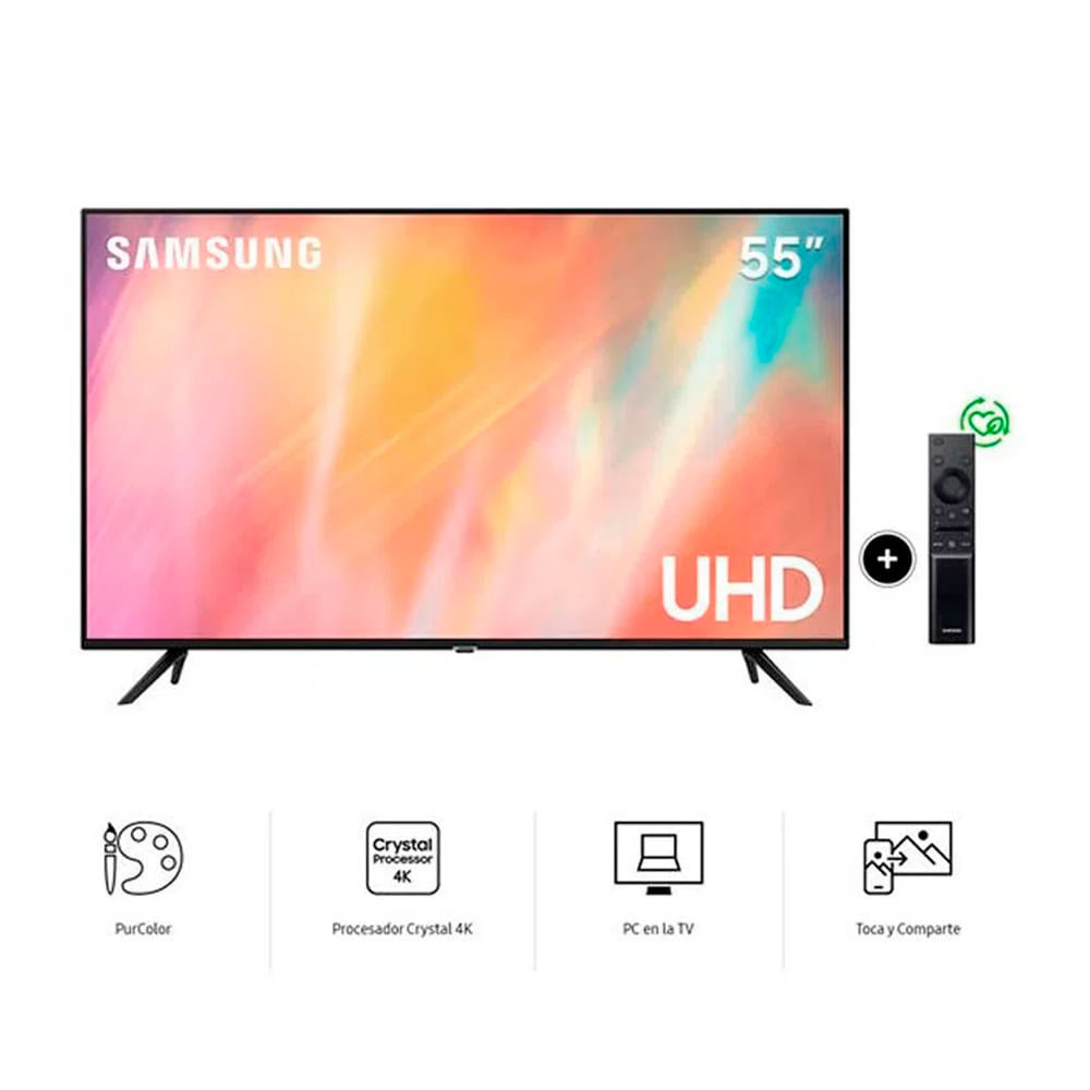 Televisor Samsung Smart TV 55" Ultra HD 4K UN55AU7090GXPE
