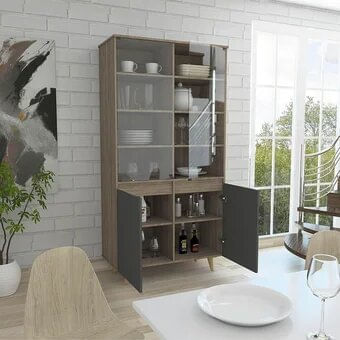 Vitrina Salome La Casa del Mueblero Marron