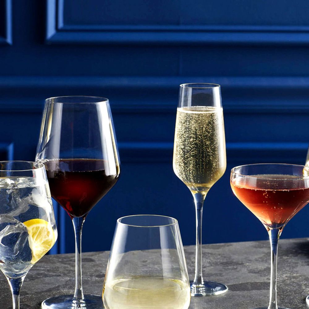 Libbey Signature Greenwich - Set di 4 bicchieri da cocktail con taglio a diamante, 230 ml