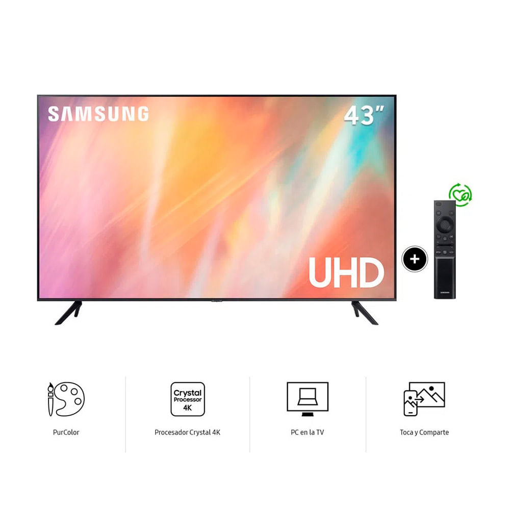 Televisor 43' Samsung UN43AU7000GXPE Led Uhd Smart