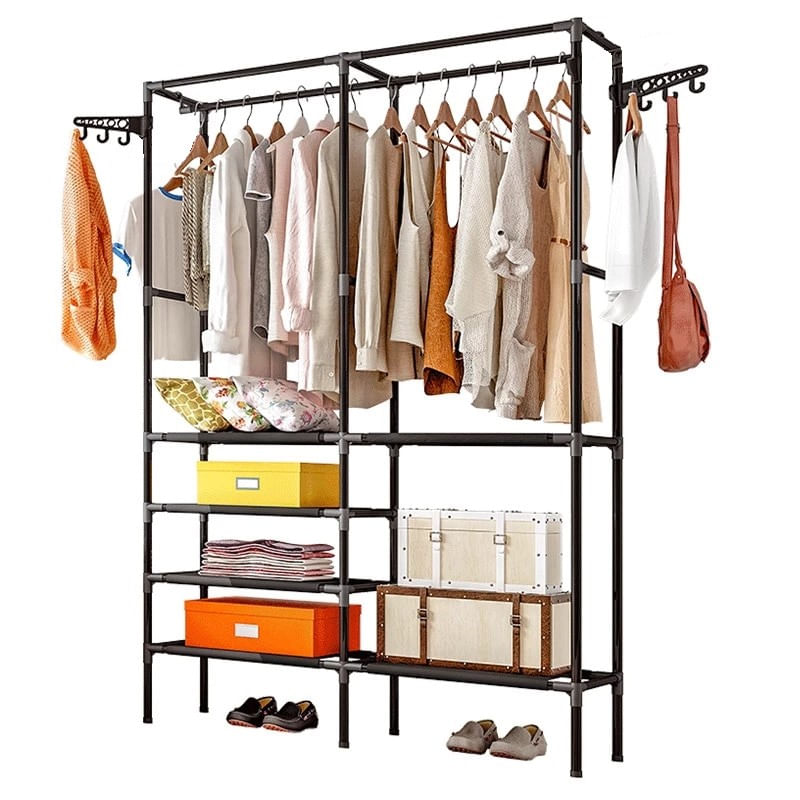 Ropero Perchero Organizador Armario Closet Armable 2 Cuerpos