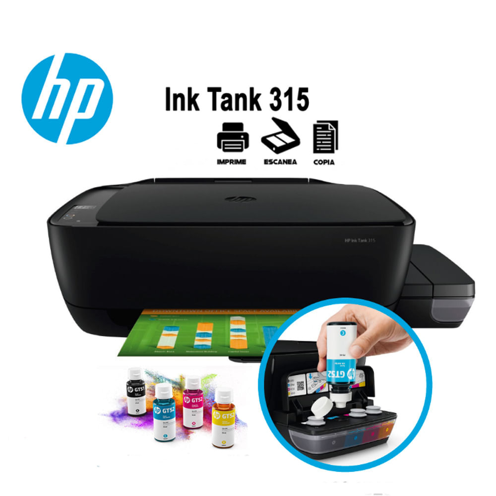 secuestrar Contagioso Máquina de escribir Impresora Multifuncional HP Ink Tank 315 | Knasta Perú