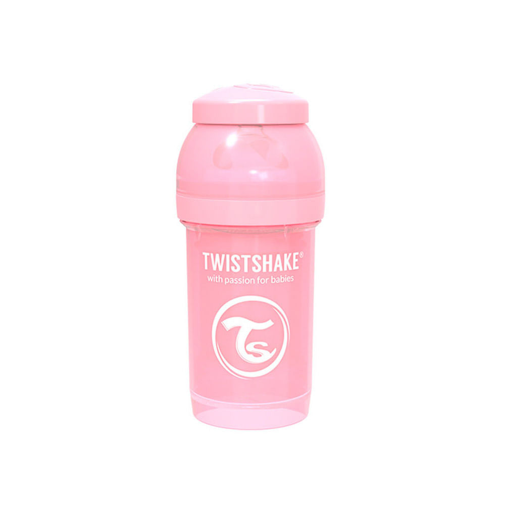 Biberón Twistshake Anti-Colic Pastel Pink - Frasco 180 ML - Promart