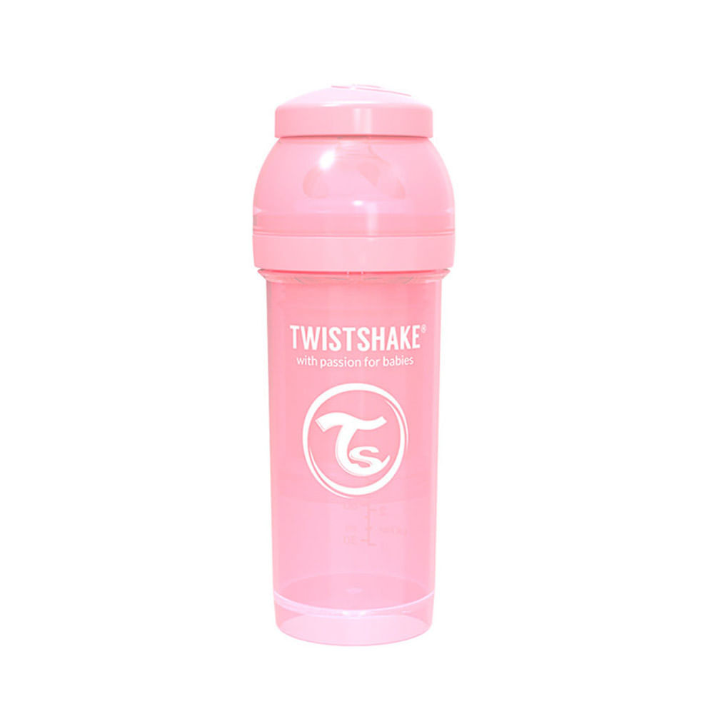 Biberón Twistshake Anti-Colic Pastel Pink - Frasco 260 ML - Promart