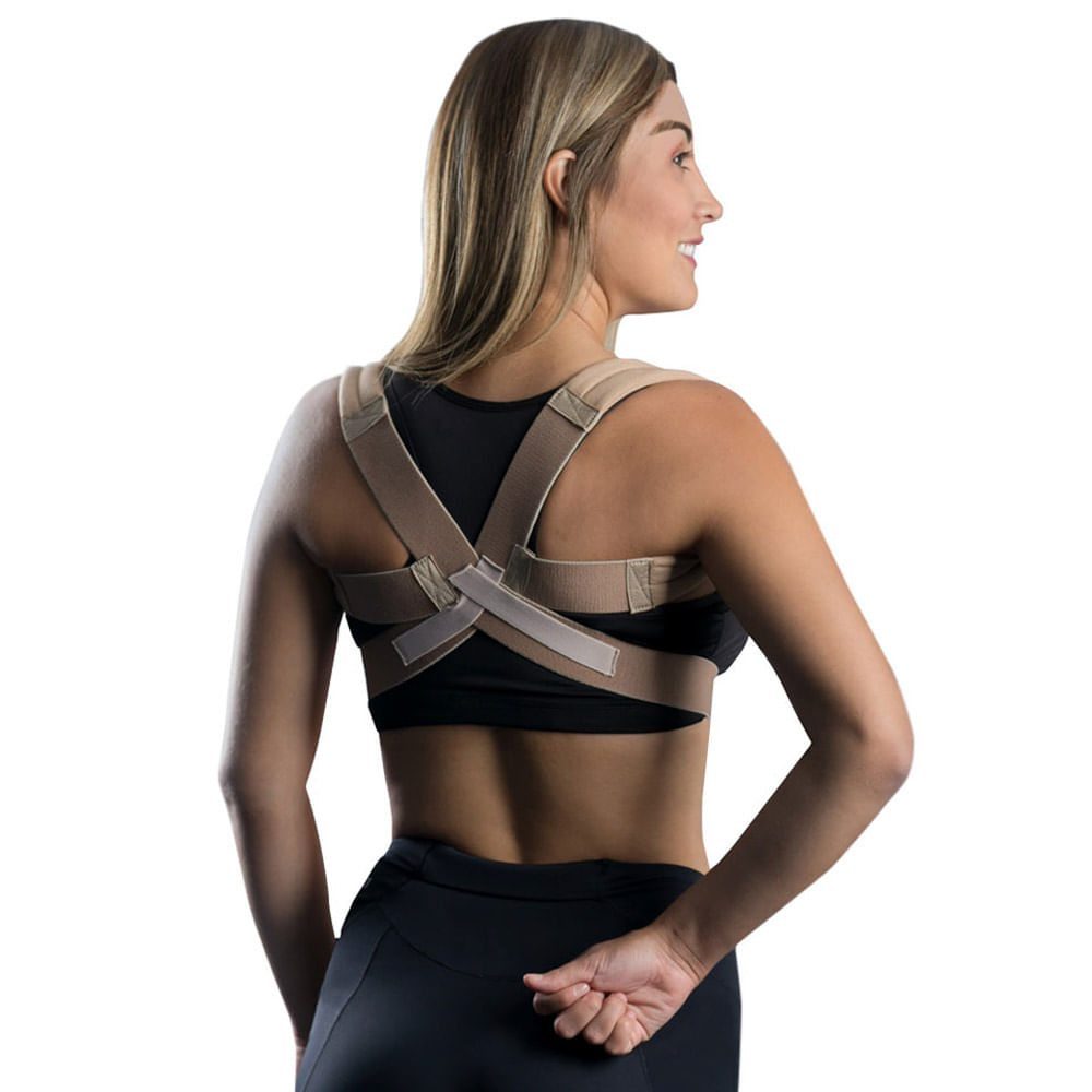 Corrector de Postura en 8 Unisex Leemark Talla S Color Beige