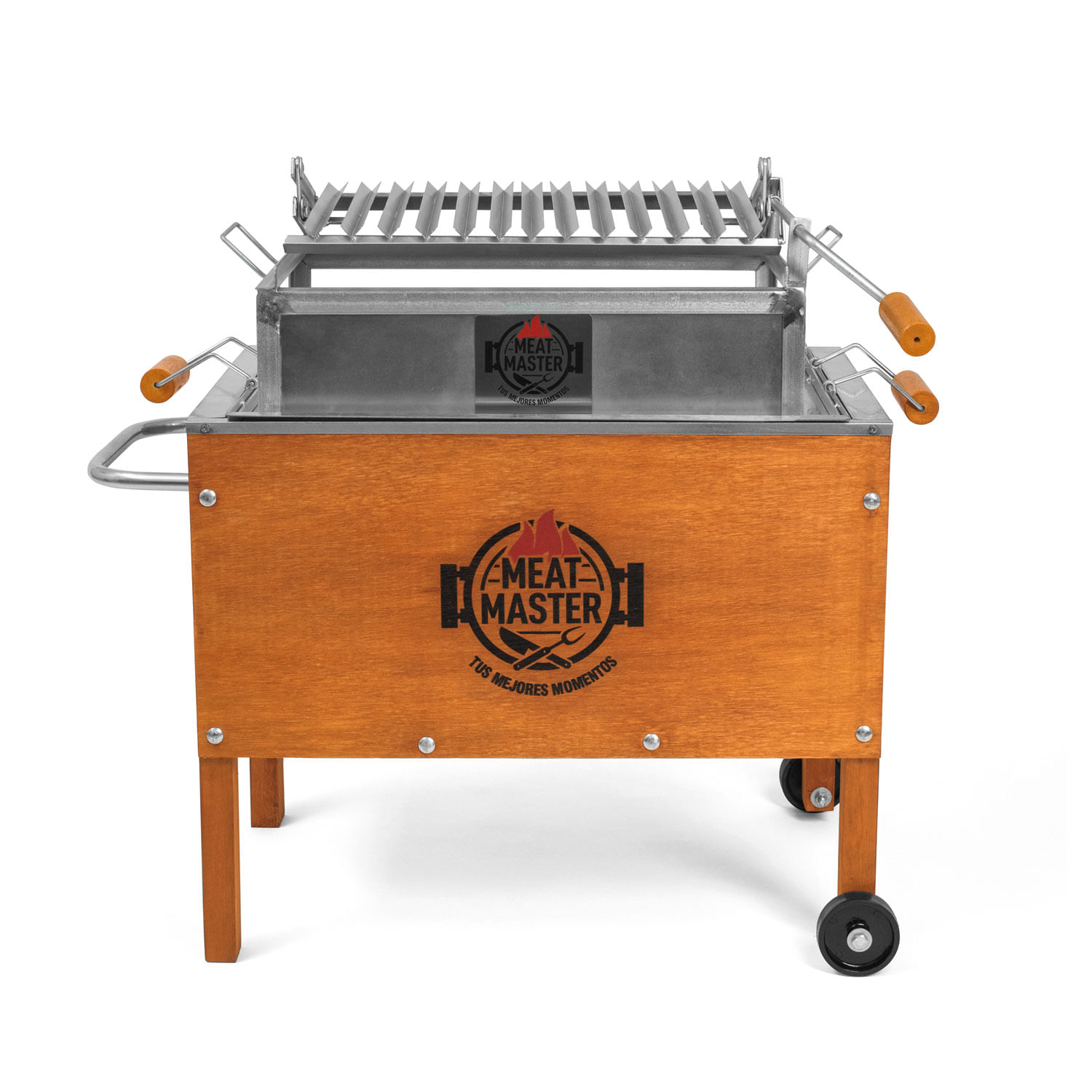 Caja China Meat Master Junior + Parrilla De Ángulos Levadiza Galvanizado