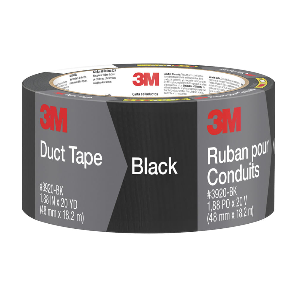 Cinta de ductos 3M Negra 1.88in x 20yd