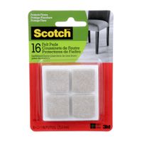 Felpa Cuadradas Fieltro Scotch 1' x 16 unidades Beige