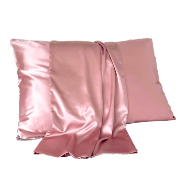 Funda de Almohada Seda Satinada Rosado Idecor Home Para Cuidado