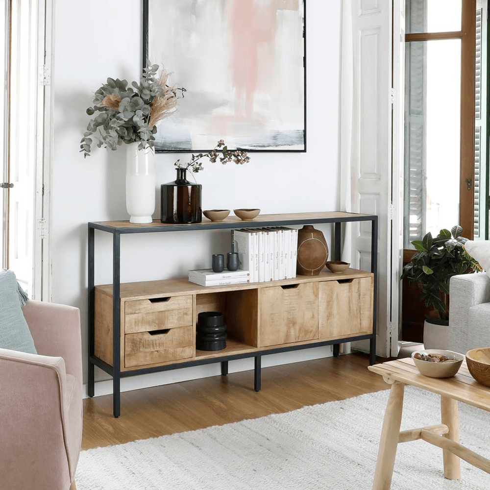 Aparador Vintage Jung Marrón/Negro 155 cm