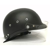 Casco de Moto Tipo Policia en Negro Mate con Visor Claro / Talla L