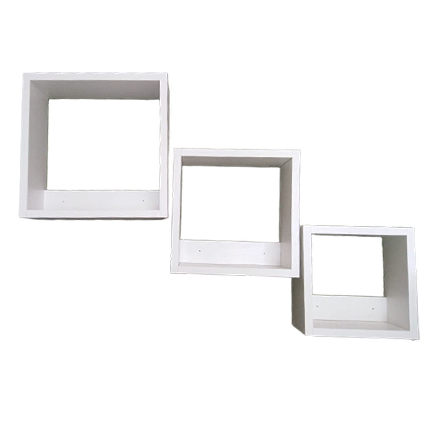 Repisa Flotante Cubo Cuadrada en Blanco