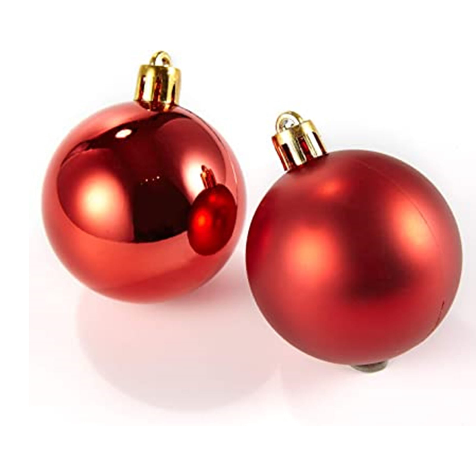 Set de 12 Bolas de Navidad Brillante, Escarchada, Mate de 6cm Rojo