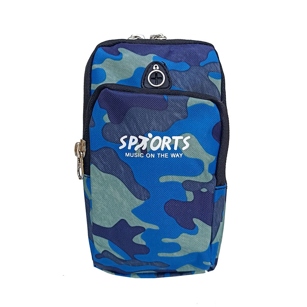 Canguro Deportivo Porta Celular y Accesorios Azul