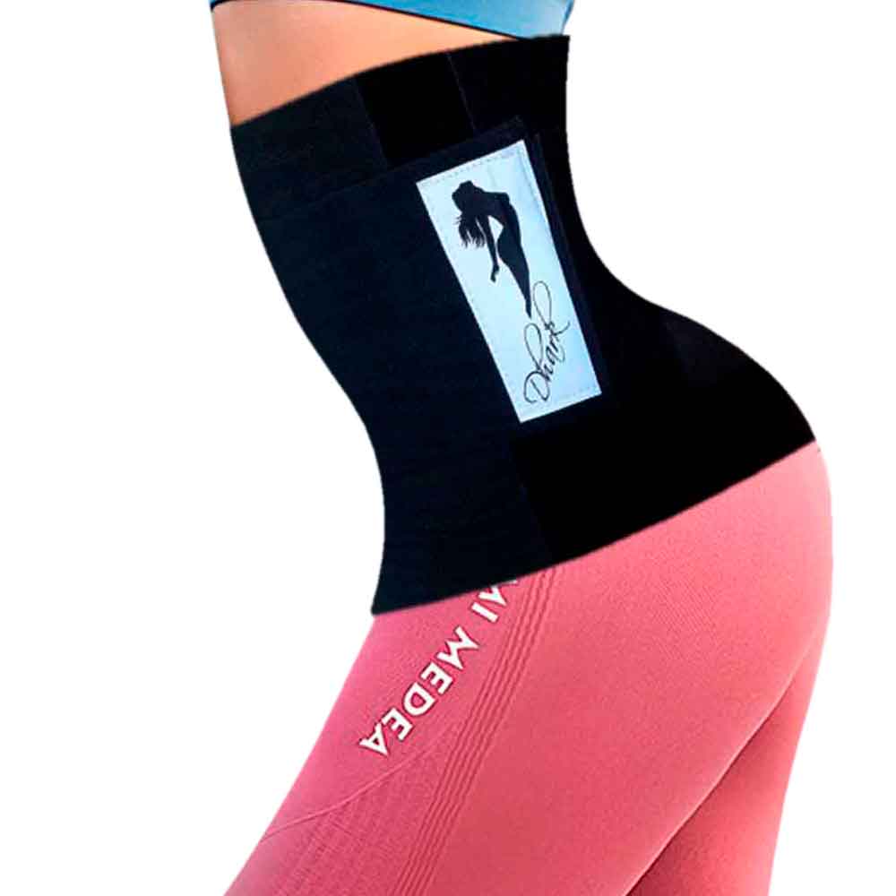 Faja Tres Velcros o Reloj Dhark Color Negro Talla L