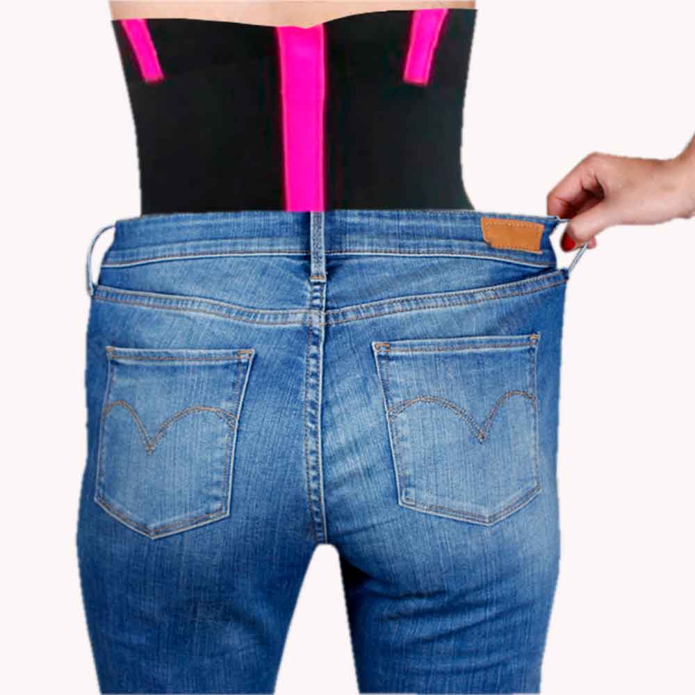 Faja Cintura de Avispa reductora Dhark solo Elástico con filo Fucsia Talla XXXl