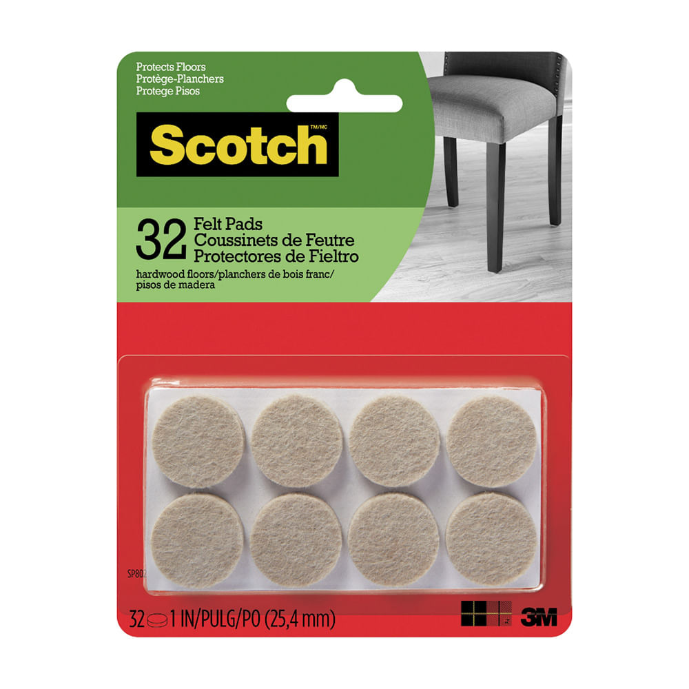 Scotch Felpa redonda SP802-NA Beige 1in 32/Pack