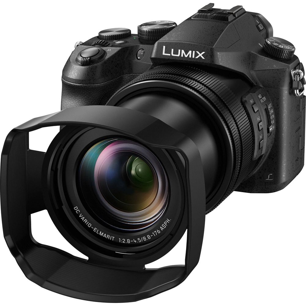 AFGRAPHIC Camera Accessoires Bundelset voor Panasonic Lumix DMC FZ2500 FZ2000 camera, 3-traps inklapbare lenskap, UV-filter, lensdop, reinigingspen, zwart