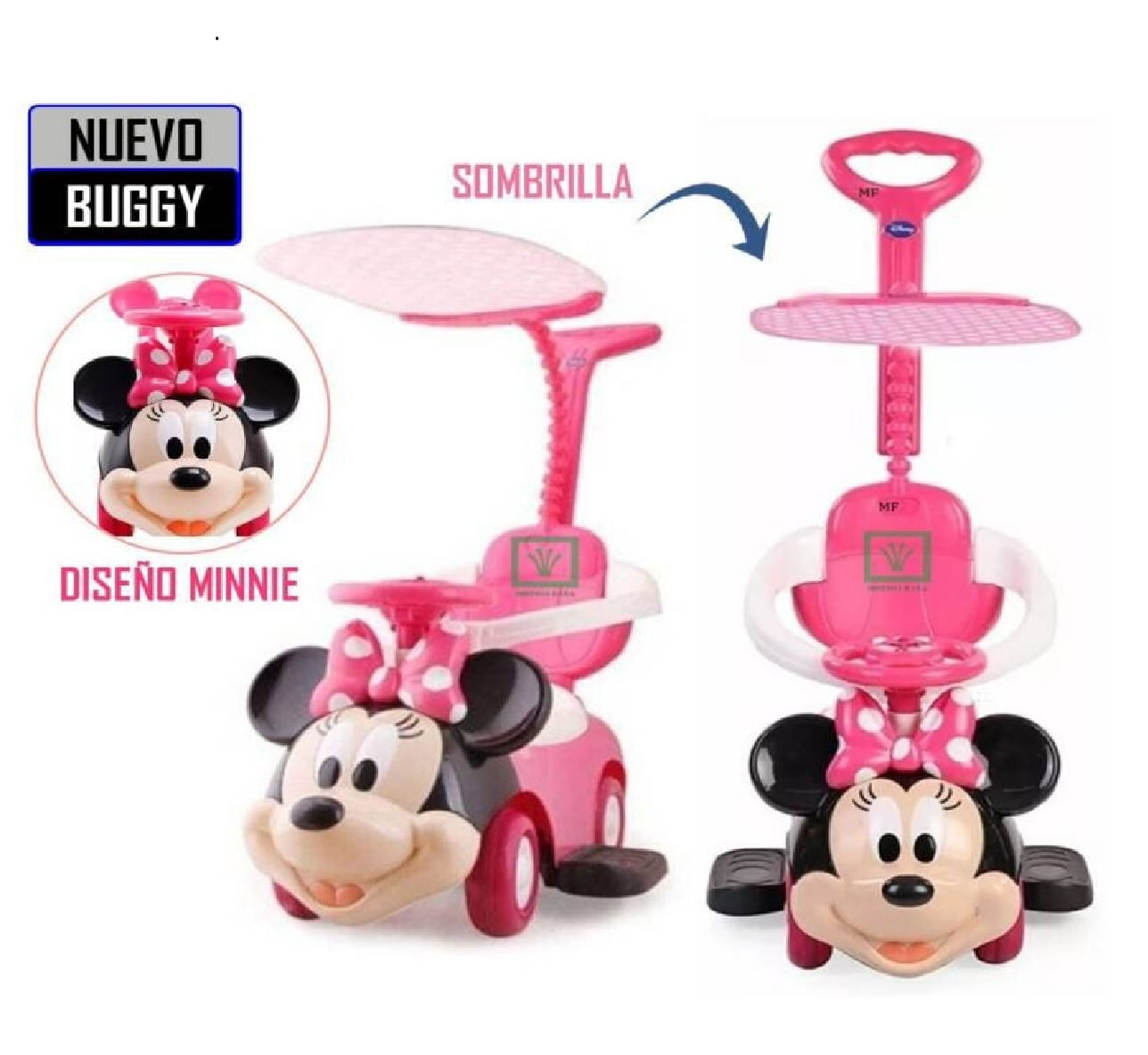 Correpasillos Buggie con Guidador Minnie Mouse