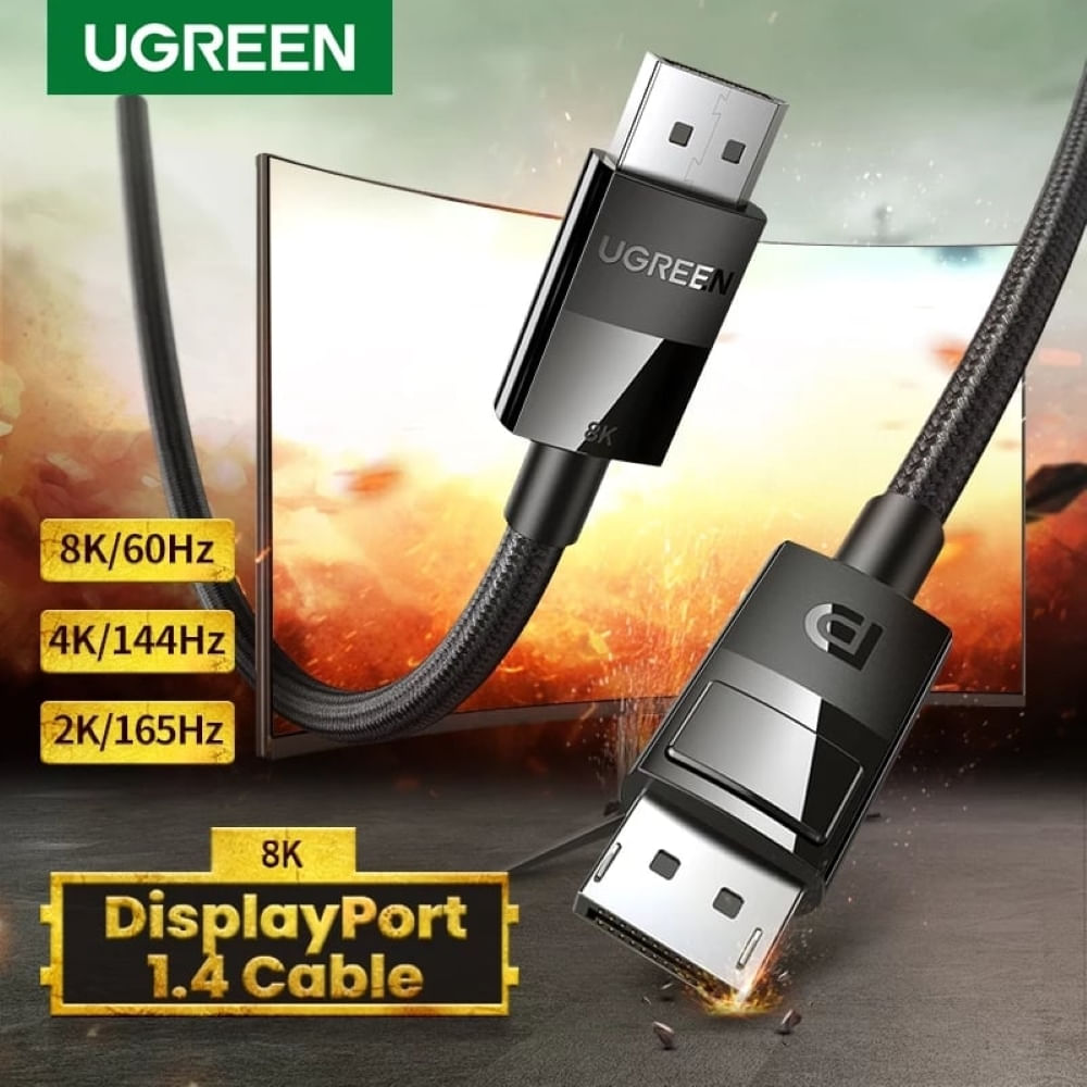 Cable DisplayPort DP 1.4 para Monitor UGREEN 2Metros - Promart