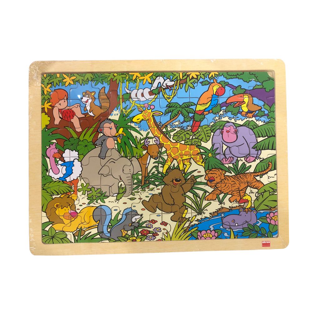 Juguete Rompecabezas de Madera La Selva 48pzs Akros
