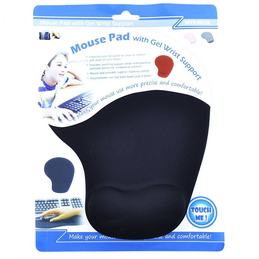 Pad Mouse con Almohadilla Muñequera de Gel Negro Promart