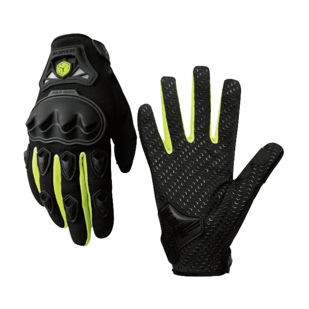 Guantes Antideslizantes Motociclistas Scoyco MC29 Talla L Verde