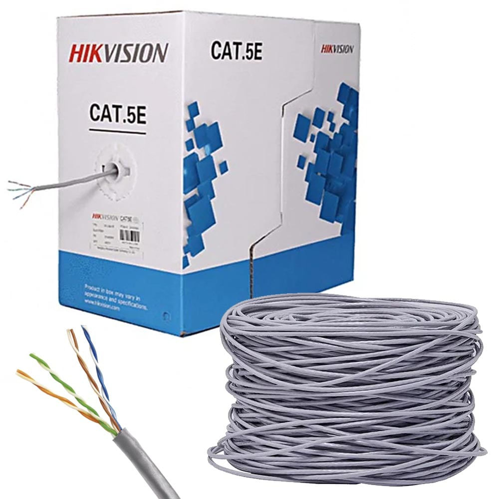 Rollo Cable de Cobre Cat 5e HIKVISION DS-1LN5E EE AWG 25 305 Metros