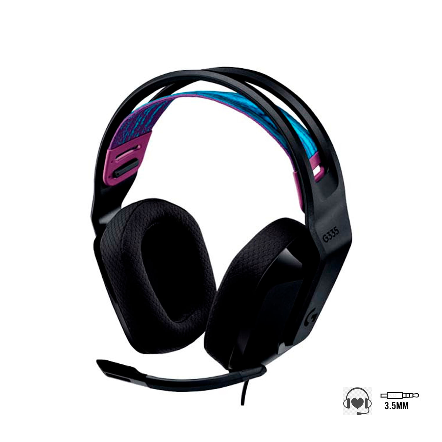 Audífonos Logitech G Gaming Con Micrófono Ajustable G335 -Negro