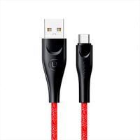 Cable Celular Type-C  1m Tejido U41 Rojo