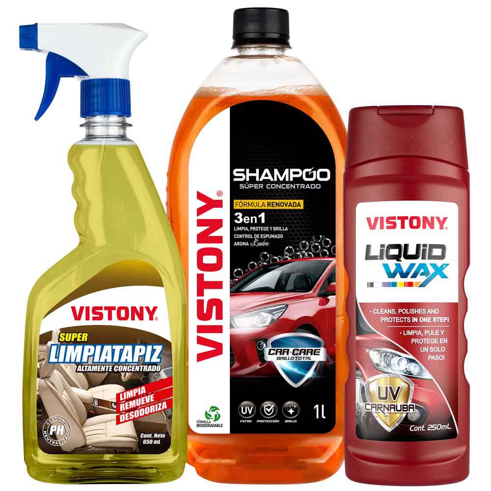 Pack VISTONY Limpia Tapiz-Shampoo-Cera