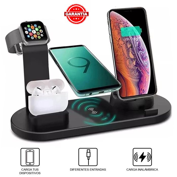 Cargador inalámbrico en1 para celulares Iphone, Android, Apple