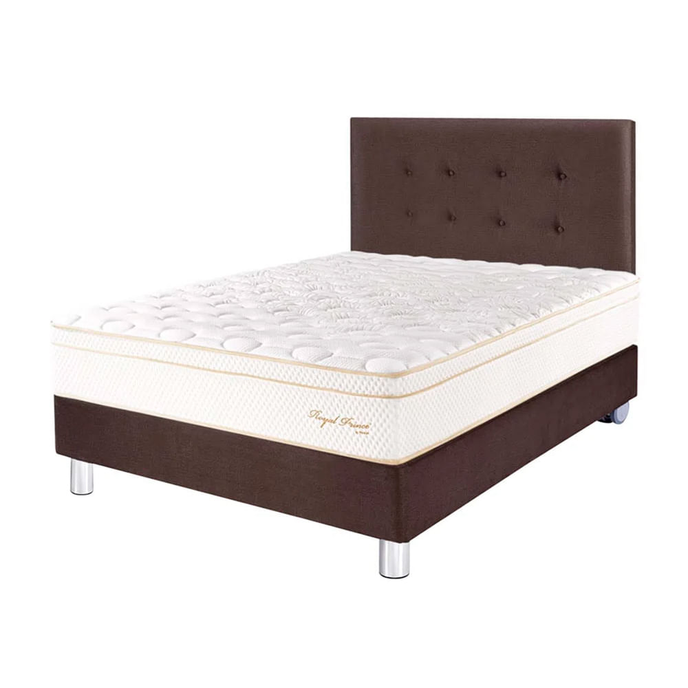 Dormitorio PARAISO Royal Prince Chocolate 1.5 Plz + 1 Almohada Viscoelástica + Protector
