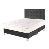 Dormitorio PARAISO Royal Prince Acero Queen  + 2 Almohadas Viscoelásticas