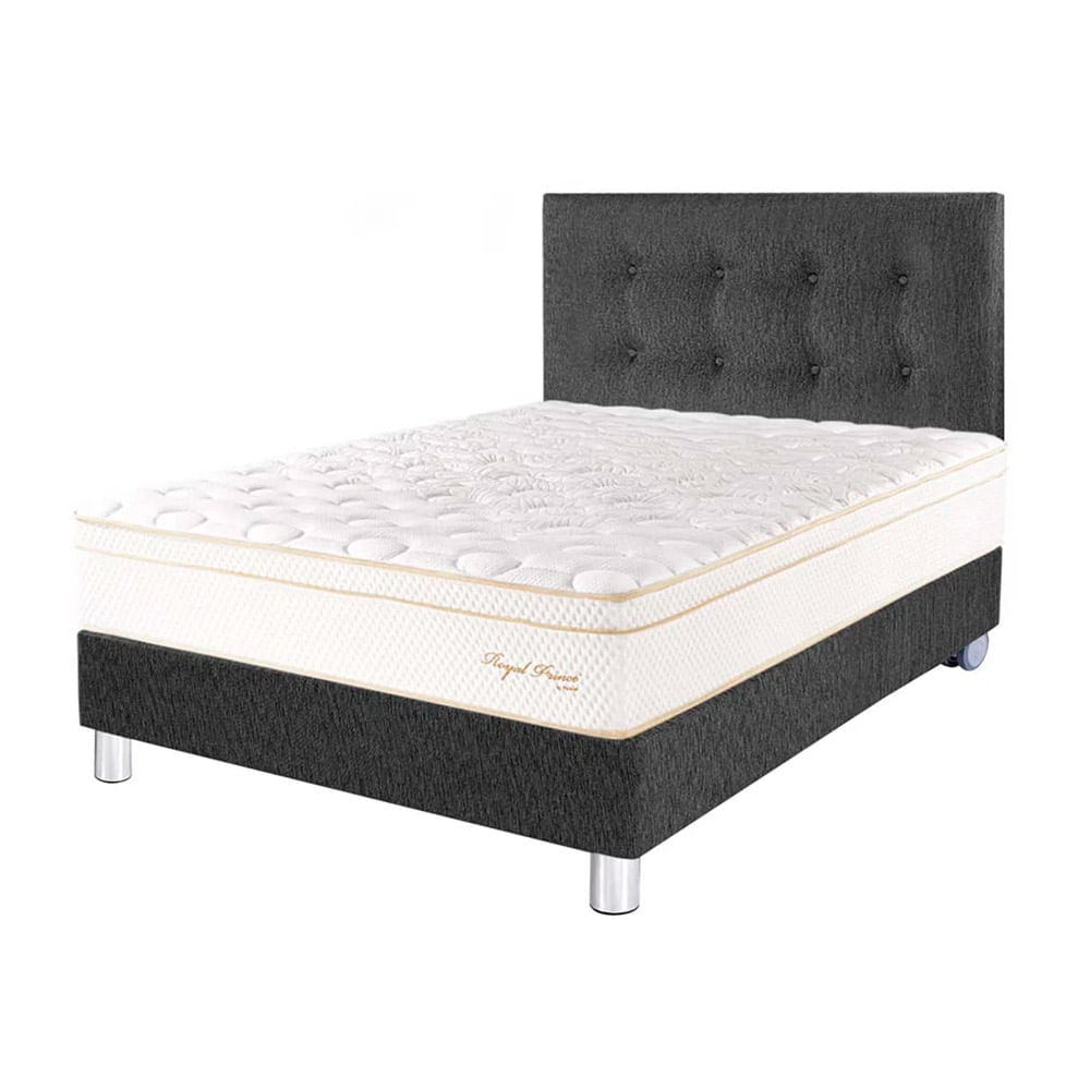 Dormitorio PARAISO Royal Prince Acero 1.5 Plz + 1 Almohada Viscoelástica + Protector
