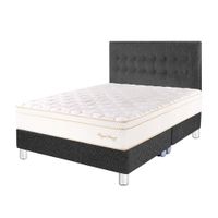Dormitorio PARAISO Royal Prince Acero King  + 2 Almohadas Viscoelásticas