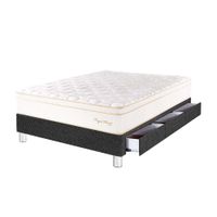 Cama Box Tarima 3 Cajones PARAISO Royal Prince Acero 1.5 Plazas + 1 Almohada Viscoelástica