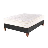 Cama Box Tarima  Europea PARAISO Royal Prince Acero 2 Plazas + 2 Almohadas Viscoelásticas