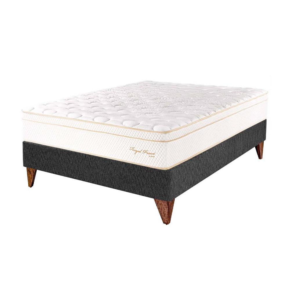 Cama Box Tarima  Europea PARAISO Royal Prince Acero 2 Plz + 2 Almohadas Viscoelásticas + Protector