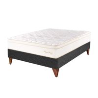 Cama Box Tarima  Europea PARAISO Royal Prince Acero 1.5 Plazas + 1 Almohada Viscoelástica