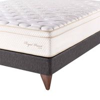 Cama Box Tarima  Europea PARAISO Royal Prince Acero Queen + 2 Almohadas Viscoelásticas