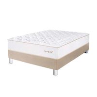 Cama Box Tarima PARAISO Royal Elizabeth Champagne 2 Plazas +2 Almohadas Viscoelásticas