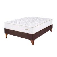 Cama Box Tarima Europea PARAISO Royal Elizabeth Chocolate 1.5 Plazas +1 Almohada Viscoelástica