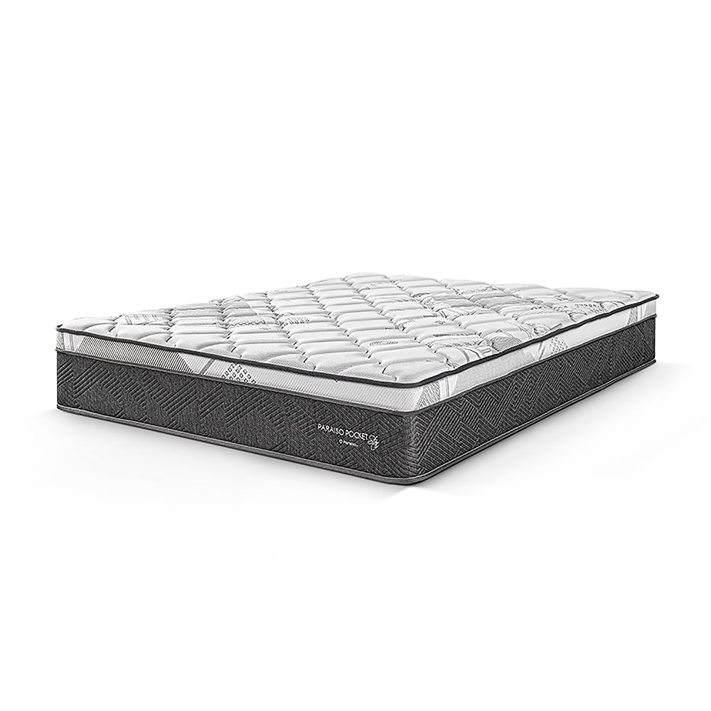 Colchón Paraíso Pocket Star 1.5 Plazas + 1 Almohada + Protector