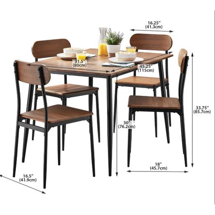 Juego de Comedor Industrial Visage Ventitas Perú Caramelo VENTITAS HOME