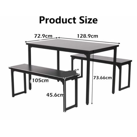 Combo Juego de Comedor Pangina Ventitas Perú Negro Combo Juego de Comedor Pangina Ventitas Perú Negro