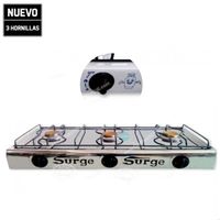 Cocina de mesa 3 Hornillas Acero Inoxidable Surge