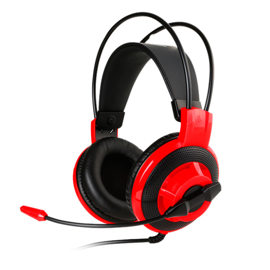 Auricular Gamer MSI Ds501, diametro 40mm, 3.5mm, Rojo