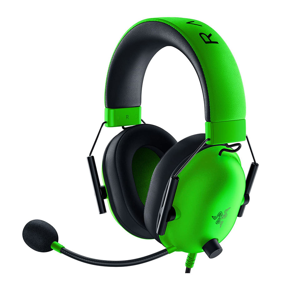 Auricular Gamer Razer BlackShark v2 X, Edition Green, 3.5 mm, 7.1 stereo