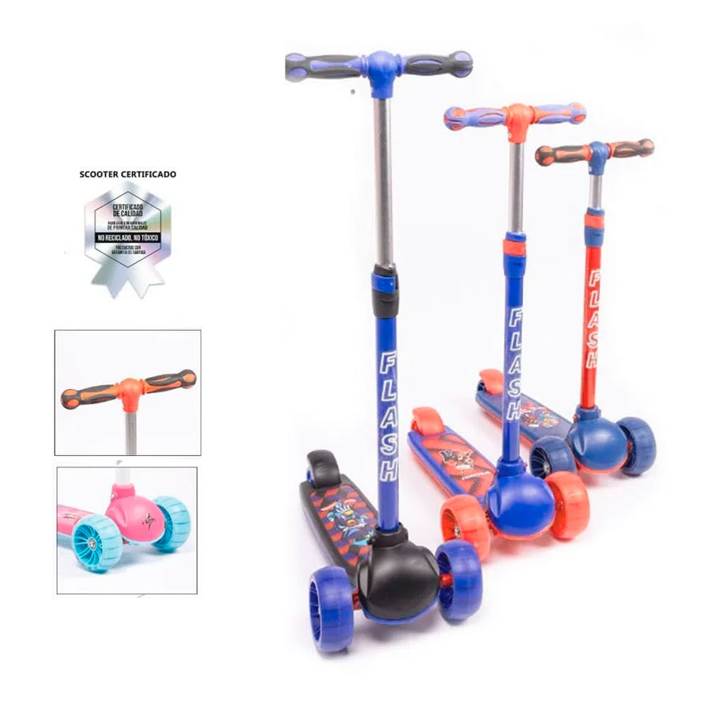 Scooter Infantil 2-5 años Musical Hidráulico Varón Flash